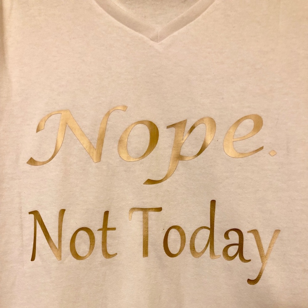Custom printed T-shirt. Ladies V-Neck.